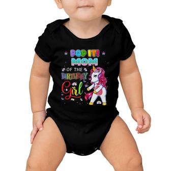 Pop It Mom Of The Birthday Girl Fidget Family Matching Baby Onesie | Mazezy