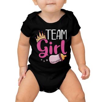 Pregnancy Baby Shower Team Girl Future Dad Mom Gender Reveal Baby Onesie - Seseable