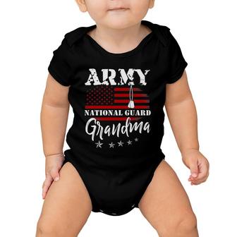 Proud Army National Guard Grandma Us Flag Tees Us Military Baby Onesie | Mazezy