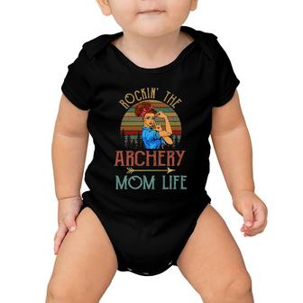 Rockin The Archery Mom Life Funny For Mom Baby Onesie | Mazezy