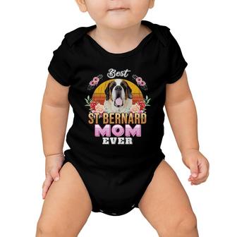 Vintage Best St Bernard Mom Ever Mothers Day For Dog Mom Baby Onesie | Mazezy