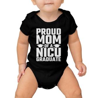 Womens Proud Mom Nicu Graduate Funny Preemie Newborn Nurse Gift Baby Onesie - Seseable
