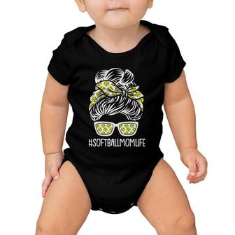Womens Softball Mom Life Mothers Day Sport Lover Mama Mommy Momma Baby Onesie - Seseable