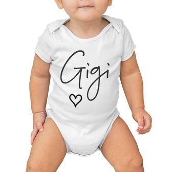 Gigi Heart For Women Christmas Gift For Grandma Baby Onesie | Mazezy