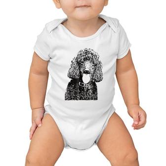 Poodle Face Dog Mom Or Dad Christmas Gift Baby Onesie - Monsterry DE