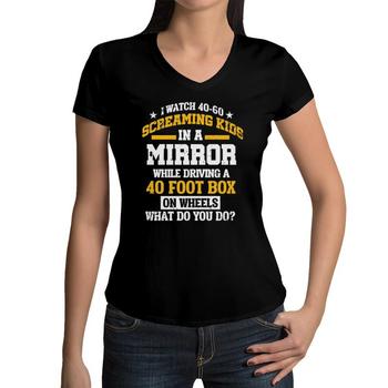 Funny School Bus Driver T Shirt Screaming Kids Mirror Gift