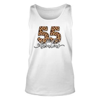 55Th Birthday Fabulous 55 Years Old Cool Leopard Birthday T-Shirt 