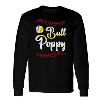 Ball Poppy Love Softball Baseball Player T-Shirt