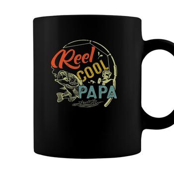 Reel Cool Fishing Papa Front & Back Coffee Mug