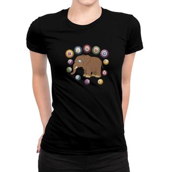 Bingo Elephant Funny T-Shirt With Bingo Balls Bingo Elephant Funny T-Shirt With Bingo Balls