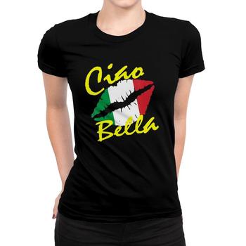 Ciao Bella Italian Lips Flag Shirt Italy Travel T-Shirt Ciao Bella Italian Lips Flag Shirt Italy Travel T-Shirt