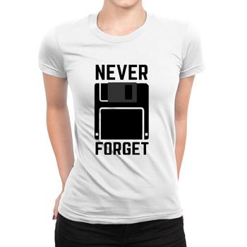 Never Forget Floppy Disk Vintage Tech Funny T-Shirt