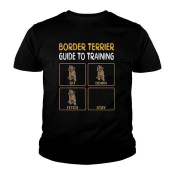 Funny Border Terrier Guide To Training Dog Obedience Trainer T Shirt Seseable UK