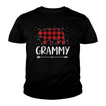Womens Memaw Bear Red Plaid Christmas Pajama Family Gift T-Shirt