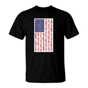 Patriotic Fishing - American Flag Fishing Women T-shirt