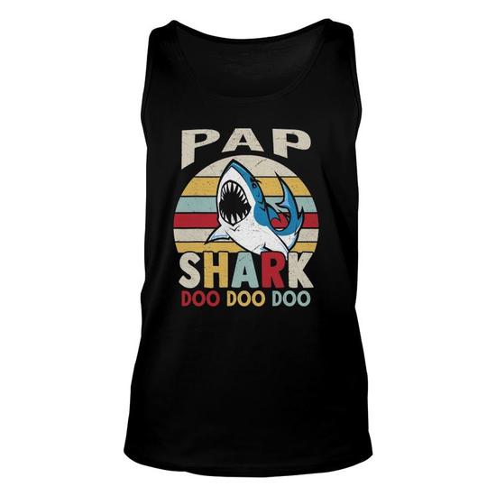 Mens Retro Vintage Pap Shark Tshirt Gift For Father Grandpa Mens Retro Vintage Pap Shark Tshirt Gift For Father Grandpa