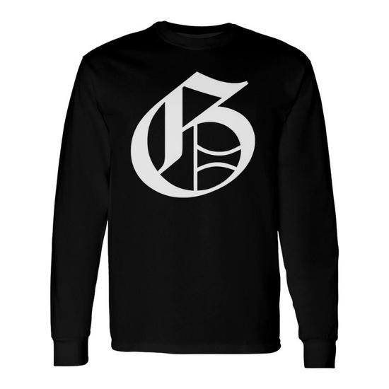 Old English Letter G Personalized Custom Long Sleeve T Shirt T