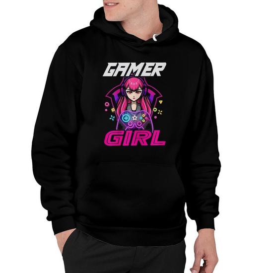 Funny Gamer Girl Video Game Women Gaming Lover Cute Gift Hoodie Seseable UK