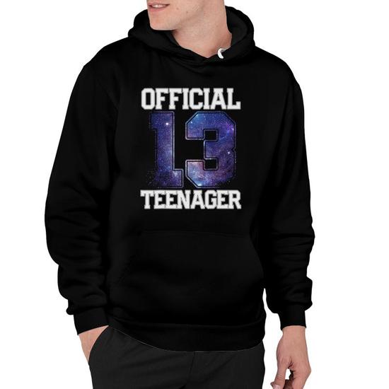 Official Teenager 13 Years Old Boys Girl 13Th Birthday Gift Hoodie Seseable UK