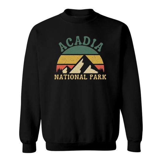 Acadia National Park Maine Mountains Retro T Shirt Acadia National Park Maine Mountains Retro T Shirt