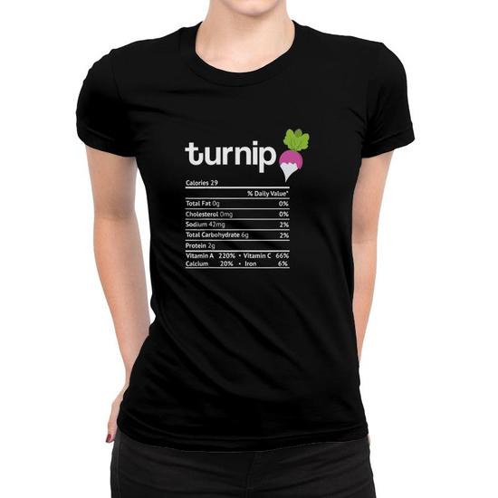 Turnip Nutrition Facts Funny Thanksgiving Christmas T-Shirt Turnip Nutrition Facts Funny Thanksgiving Christmas T-Shirt
