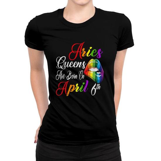 Queens Are Born In April Lips T-Shirt Queens Are Born In April Lips T-Shirt