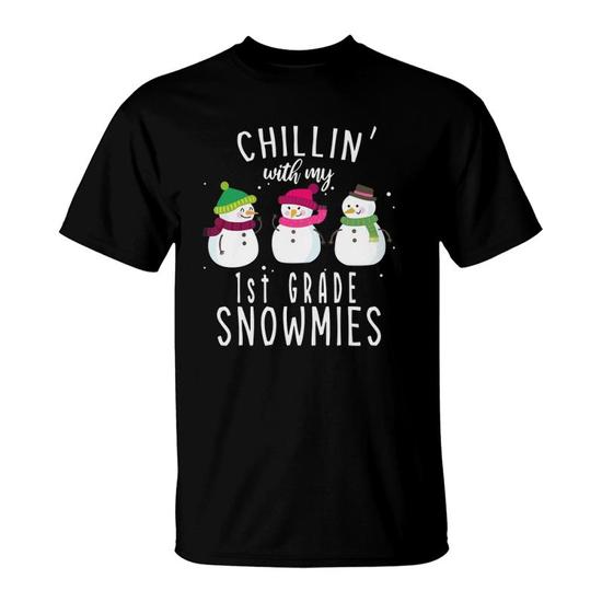 Chillin' With My 8th Grade Snowmies Christmas T-Shirt Chillin' With My 8th Grade Snowmies Christmas T-Shirt