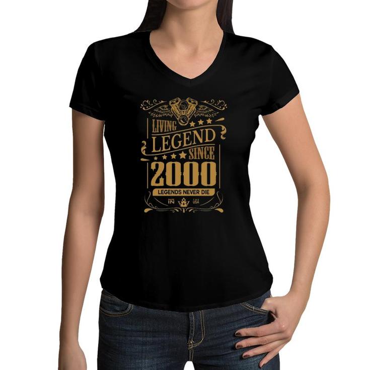 22Nd Birthday Outfit Boys Girls 22 Years Old His And Her Gift Women V-Neck T-Shirt