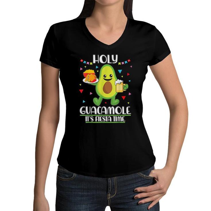 Holy Guacamole Its Fiesta Time  - Guacamole  Women V-Neck T-Shirt