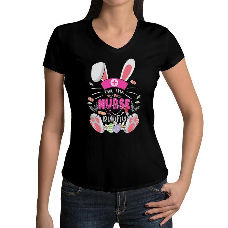 I Am The Nurse Nurse Graphics Bunny New 2022  Women V-Neck T-Shirt