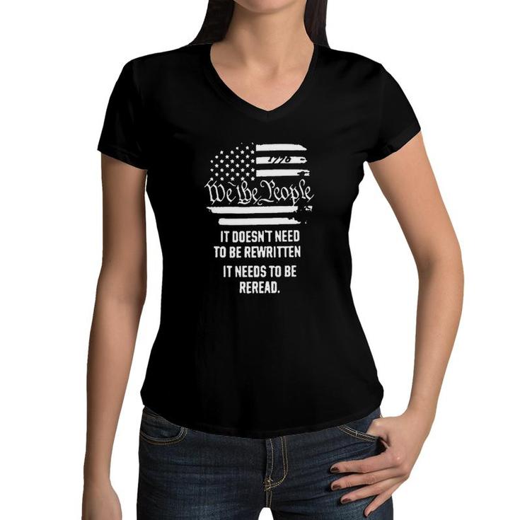 It Doesnt Need To Be Rewritten New Mode Women V-Neck T-Shirt