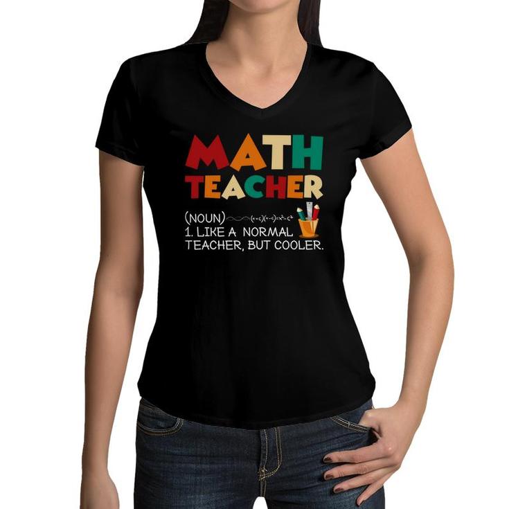 Physics Symbols Gifts For Math Teacher Definition Women V-Neck T-Shirt