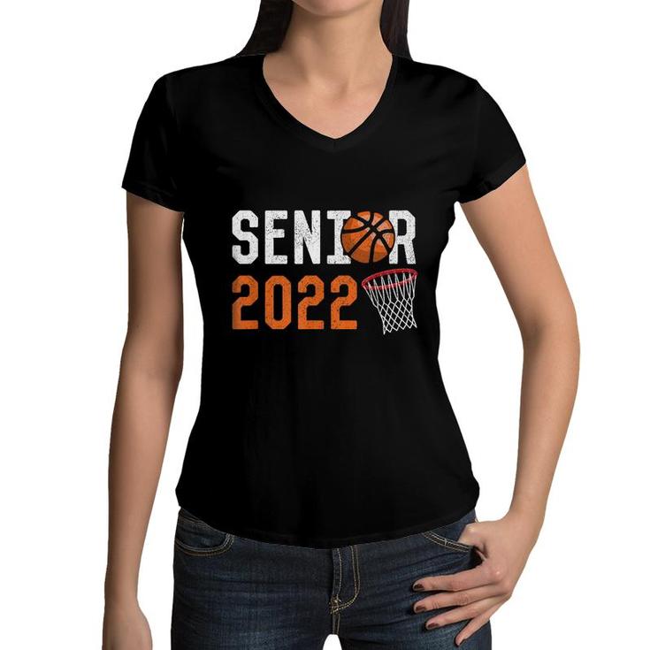 Senior 2022  Basketball Graduation Senior Class 2022  Women V-Neck T-Shirt