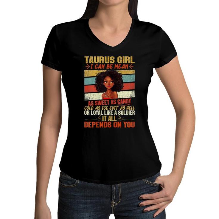 Womens Taurus Girl Are Born In May 20 Birthday  Women V-Neck T-Shirt