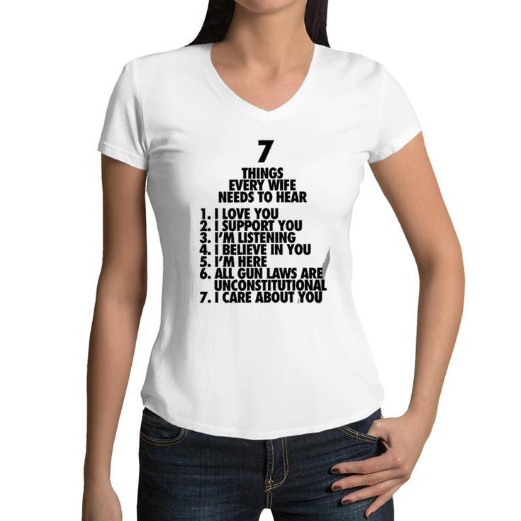 7 Things 2Nd Amendment Funny New Trend Women V-Neck T-Shirt