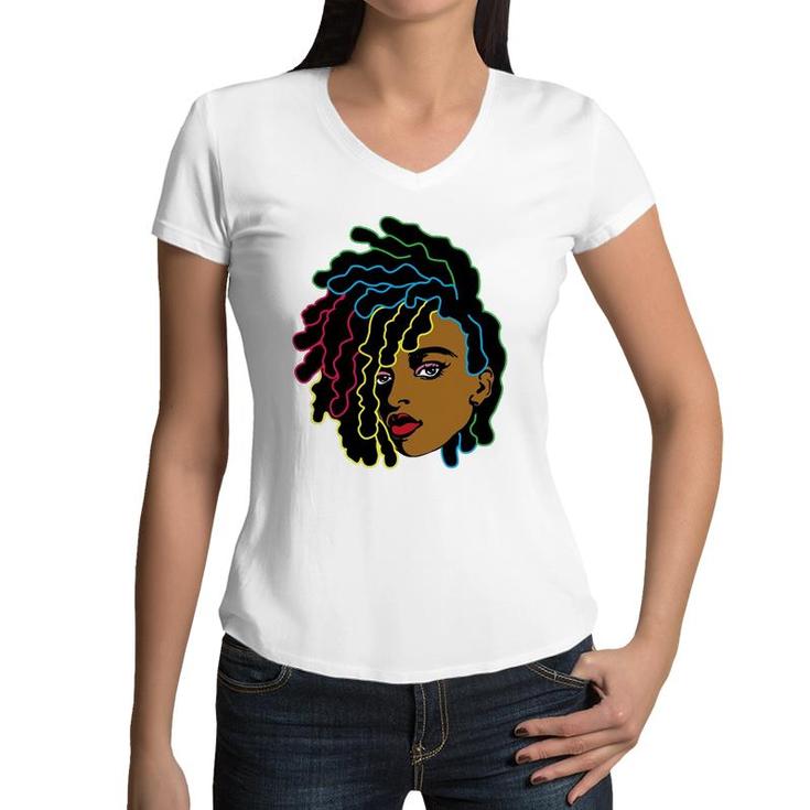 African Girl Black Lives Matter Melanin Pride African Gifts Women V-Neck T-Shirt