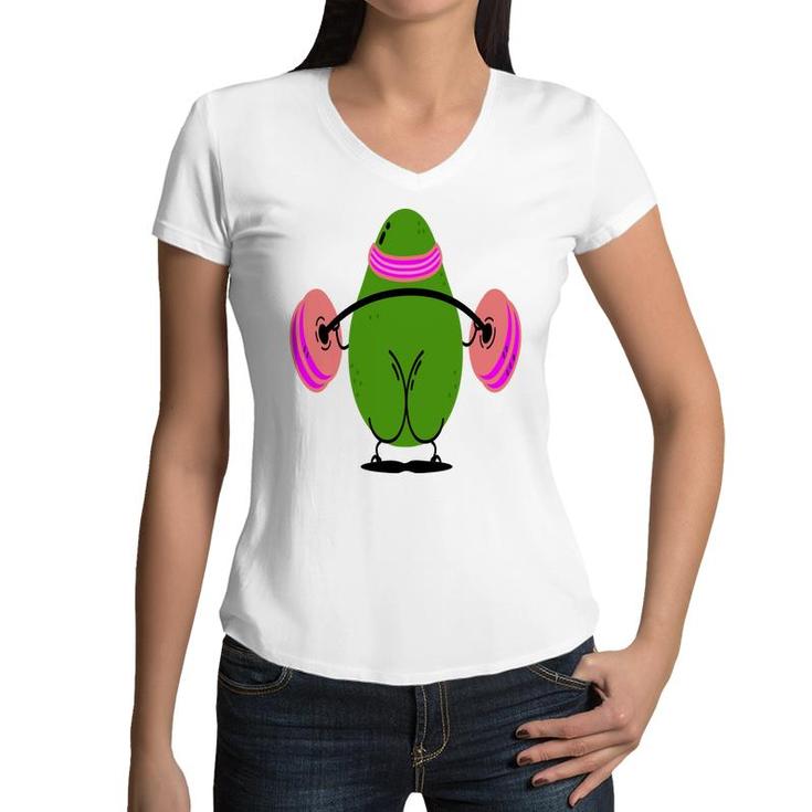 Avocado Wrestling Cute Funny Gyms Man Women V-Neck T-Shirt