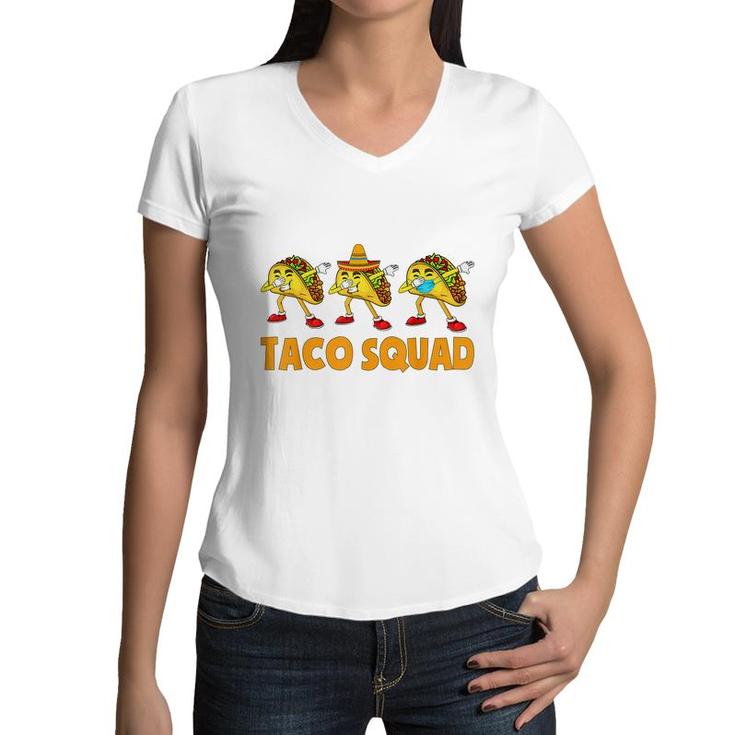 Funny Taco Squad  Cute Mexican Food Tacos Lover Kids  Women V-Neck T-Shirt