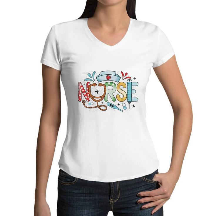 Nurse Decoration Impression Gift For Human New 2022 Women V-Neck T-Shirt