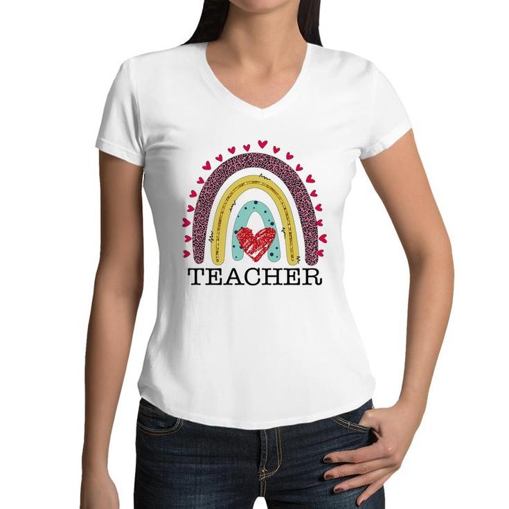 Teachers Are Considered As A Great Second Mother Women V-Neck T-Shirt