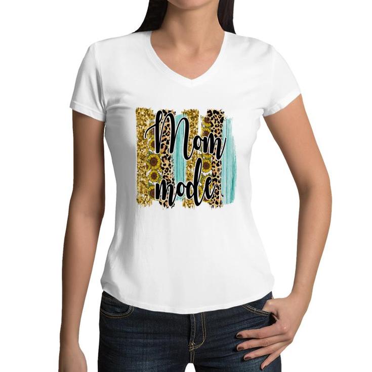 Turn On Mom Mode Vintage Mothers Day Women V-Neck T-Shirt