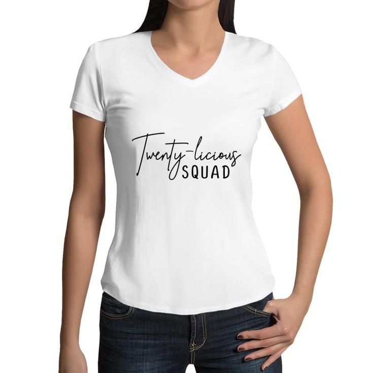 Twenty Licious Squad And Beautiful 20Th Birthday Since I Was Born In 2002 Women V-Neck T-Shirt