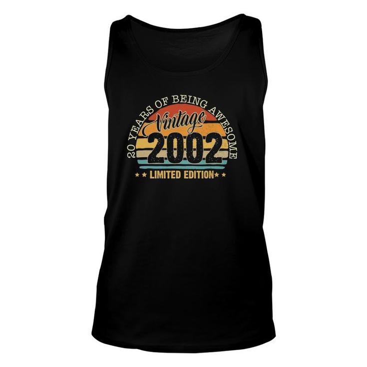20 Years Old Vintage 2002 Limited Edition 20Th Birthday Tank Top