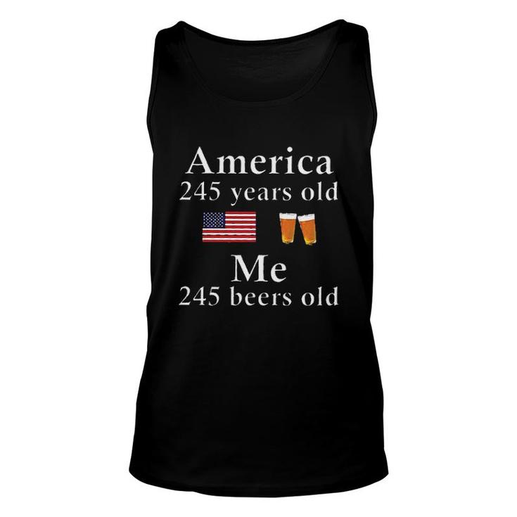 2022 American Flag Day Funny 245 Years Old Me Unisex Tank Top