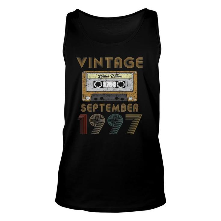 23 Years Old - Vintage Made In September 1997 23Rd Birthday Unisex Tank Top