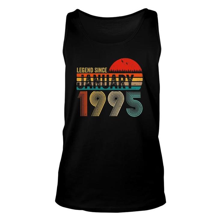 26 Years Old Retro Birthday Gift Legend Since January 1995 Ver2 Unisex Tank Top