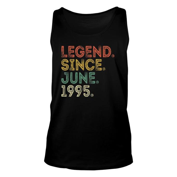 27Th Birthday 27 Years Old Vintage Legend Since June 1995 Ver2 Unisex Tank Top