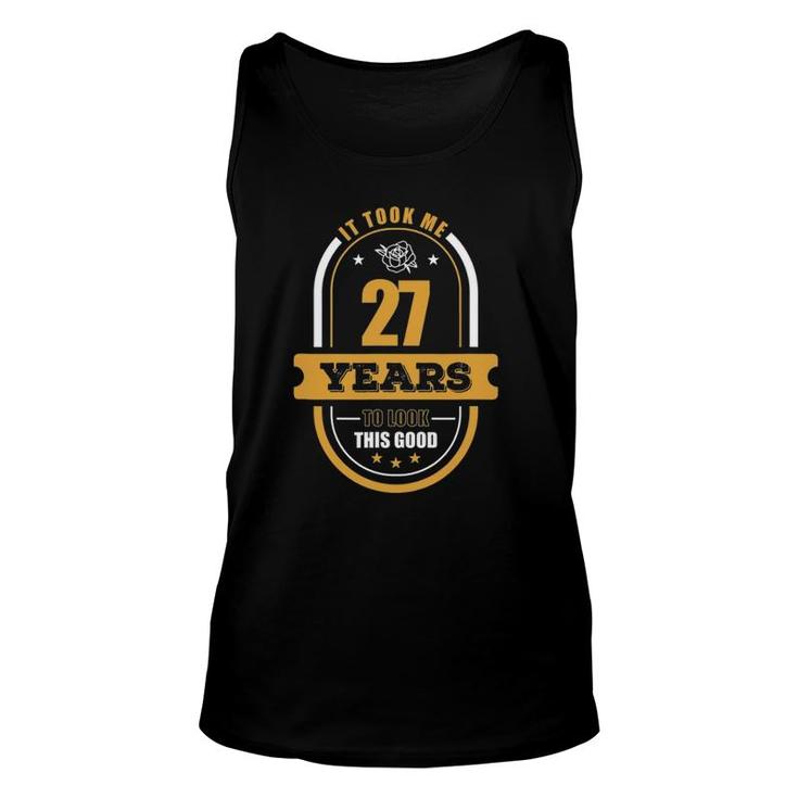 27Th Birthday Gifts For Men Age 27 Years Old Son Retro 1993 Ver2 Unisex Tank Top