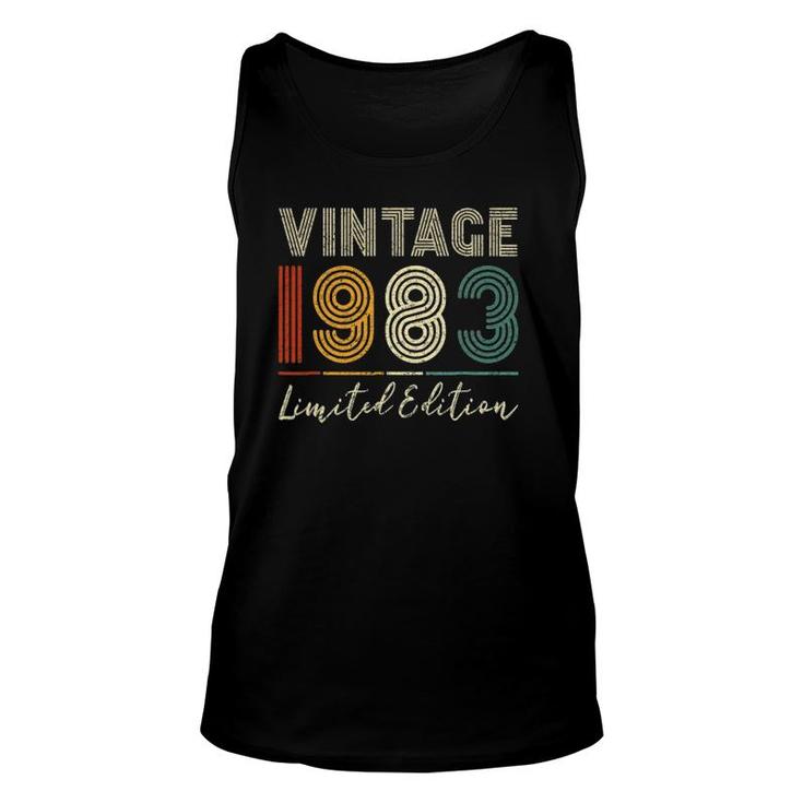 39 Years Old Vintage 1983 Limited Edition 39Th Birthday Tank Top