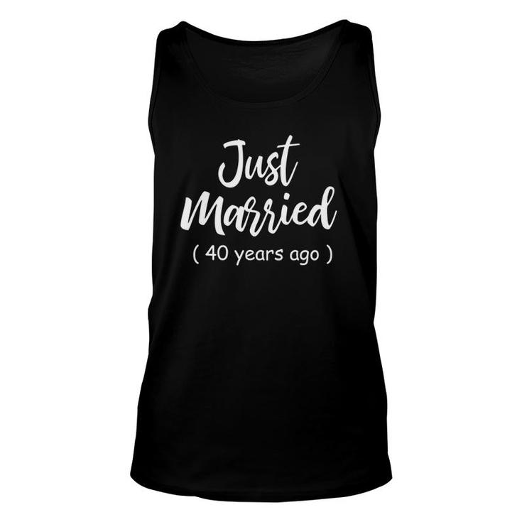 40Th Wedding Anniversary Just Married 40 Years Ago T-Shirt | Mazezy